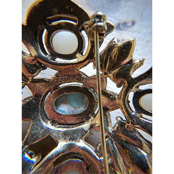 Sarah Coventry Brooch and Earring Set, Vintage, Remembrance, Convertible, pendan - Picture 7 of 8